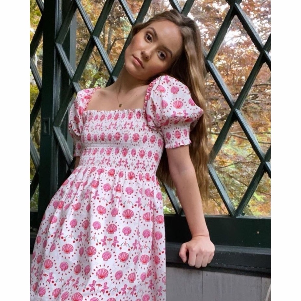HILL HOUSE ATHENA BABYDOLL NAP MINI DRESS WITH MERMAIDS SIZE XXS